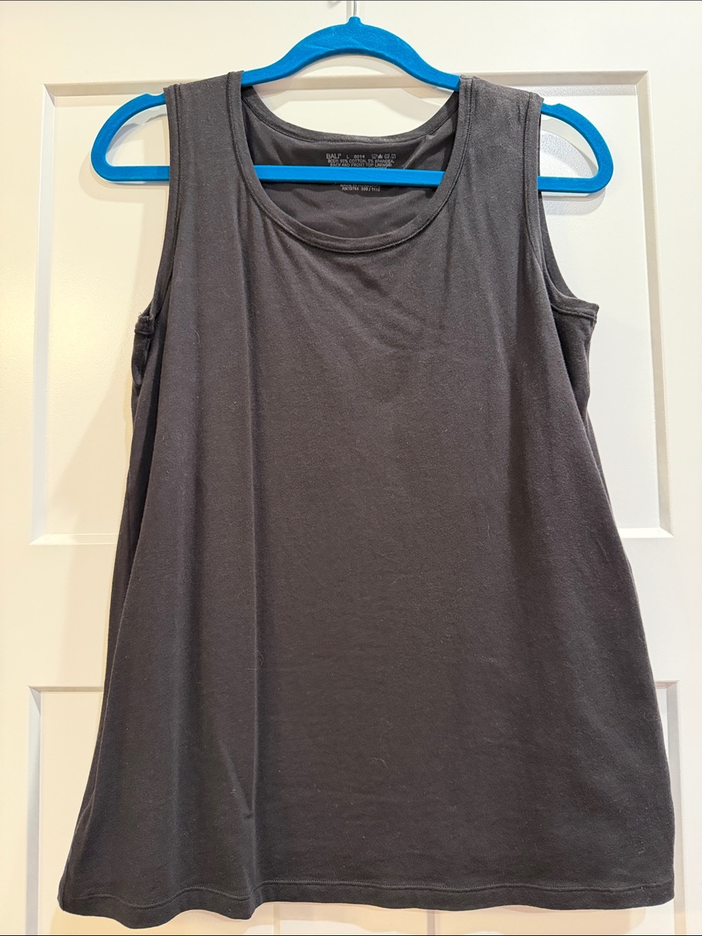 Women's Bali Black Sleeveless Stretchy Tank Top Large